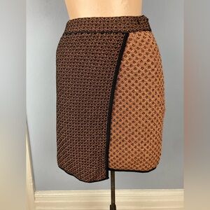 Rag & Bone Gold and Black Metallic Stretch Skirt - XS
